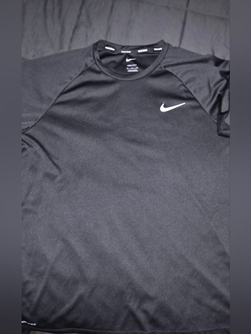 Nike Swim Shirt Men's XL Crew Neck Short Sleeve Dri-Fit UPF 40+